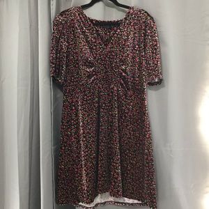 TopShop Mini Velvet Floral Dress